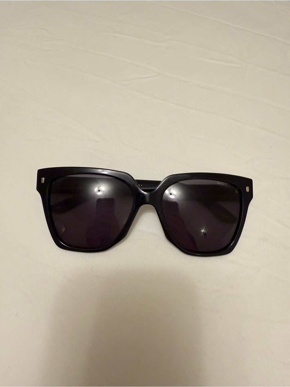 Yves Saint Laurent Oversized Wayfarer Vintage Black Women's Sunglasses